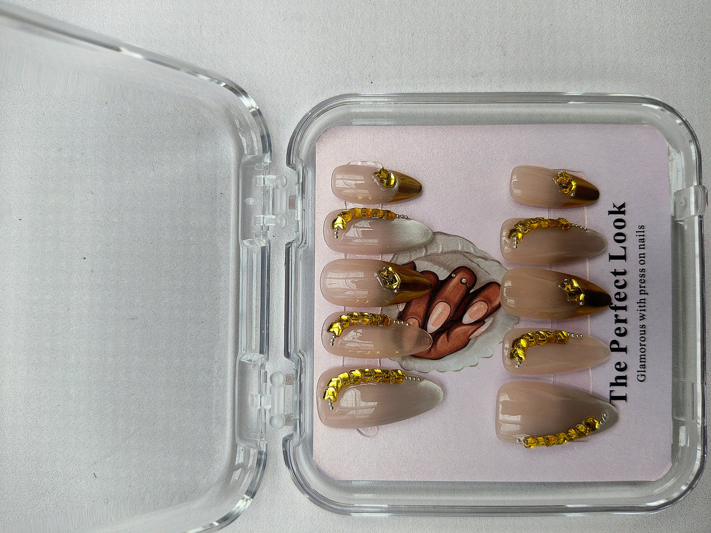 Pink ombre catseye polish