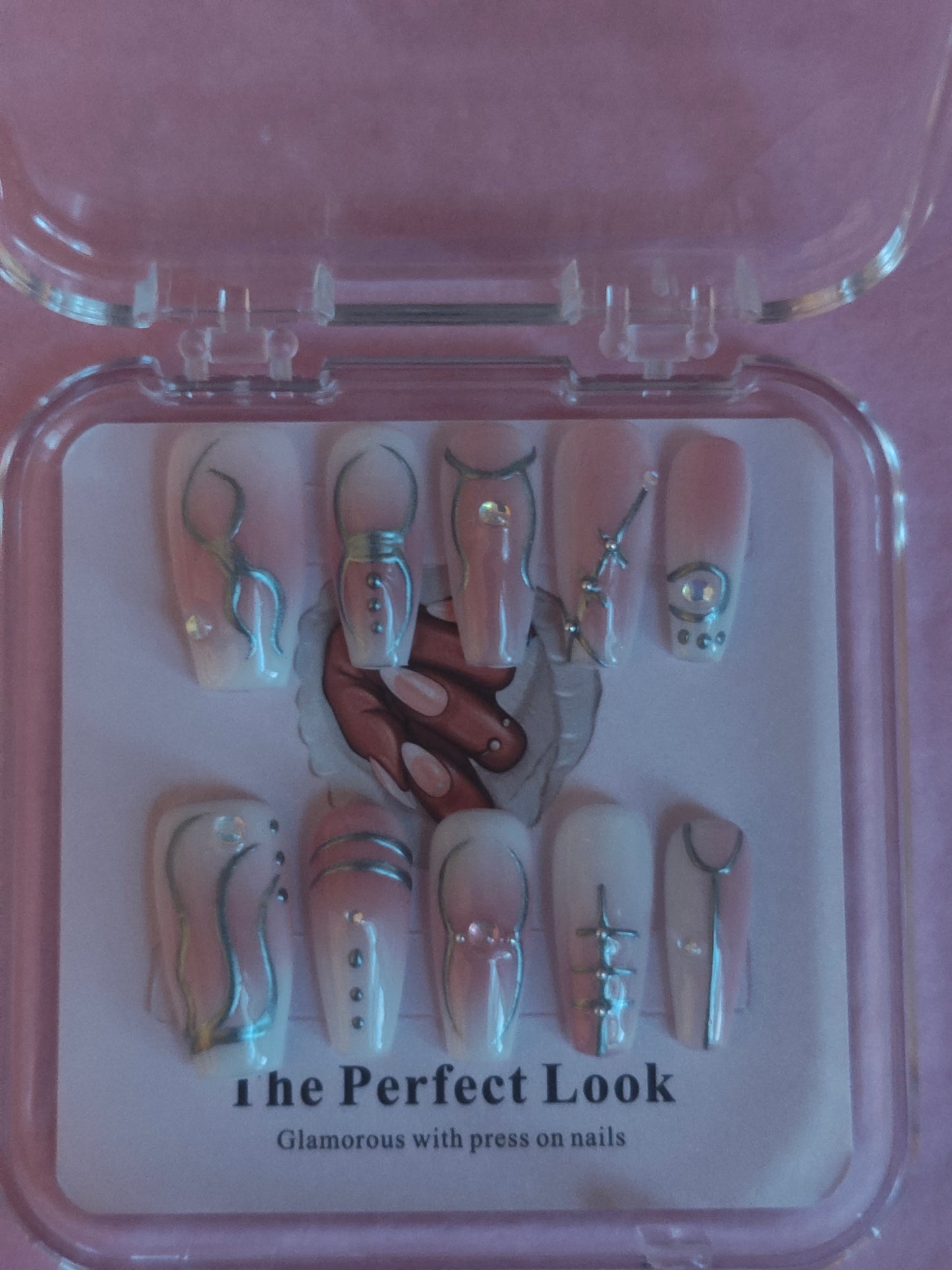 Pink with silver accents